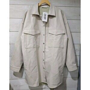 NWT 12th Tribe Oversized Jacket Size M Long Snap Button